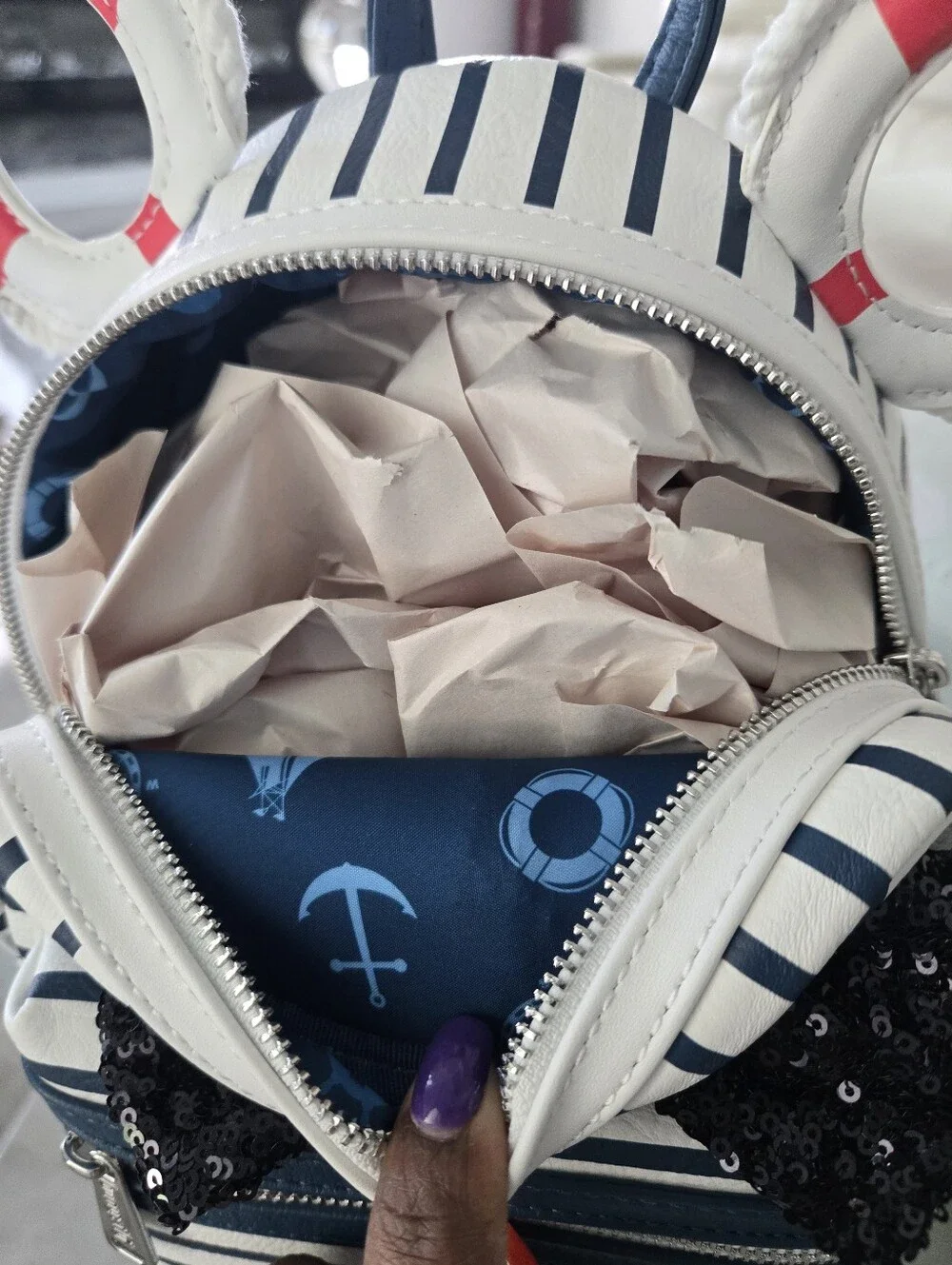 Disney Parks Exclusive Mickey Yacht Club Resort Loungefly Backpack NWT